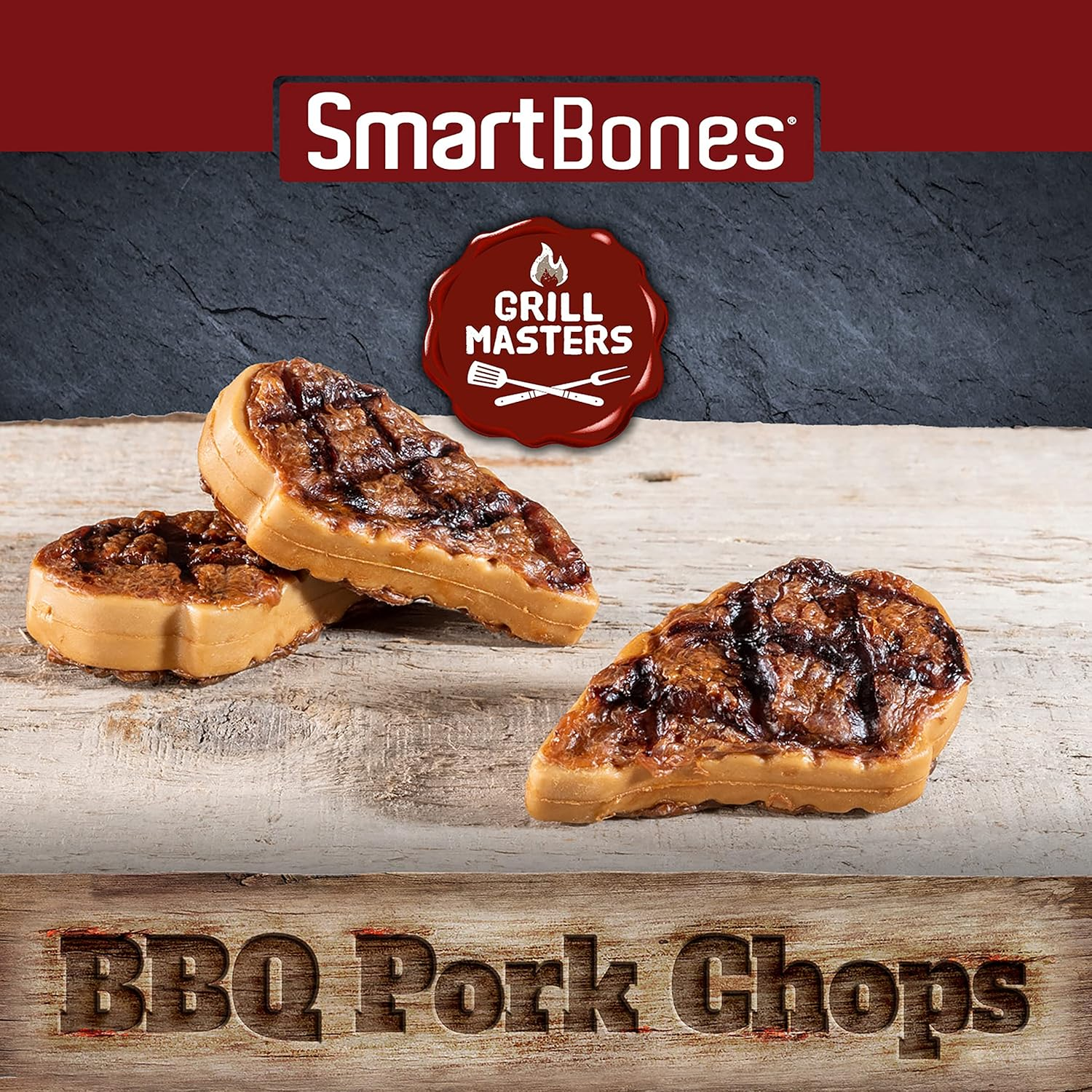 Smartbones GrillMaster 3 BBQ Pork Chops Rawhide Free Chew Dog Treats